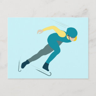 Speed Skating Postcard