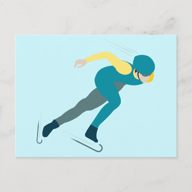Speed Skating Postcard (Front)