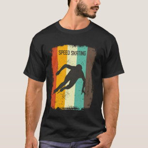 Speed Skating Retro 70s Vintage Winter Sports T-Shirt