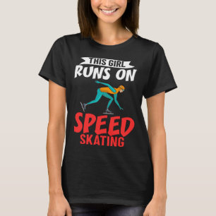 Speed Skating Skates Short Track Skater Workout Tr T-Shirt