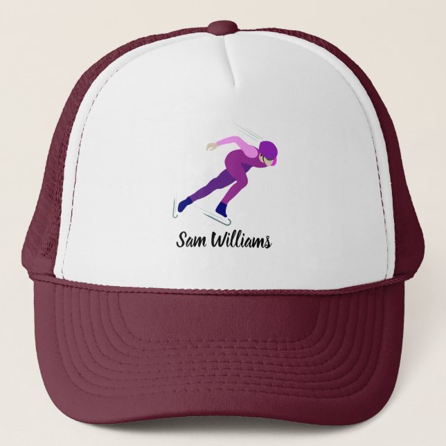 Speed Skating Trucker Hat (Front)