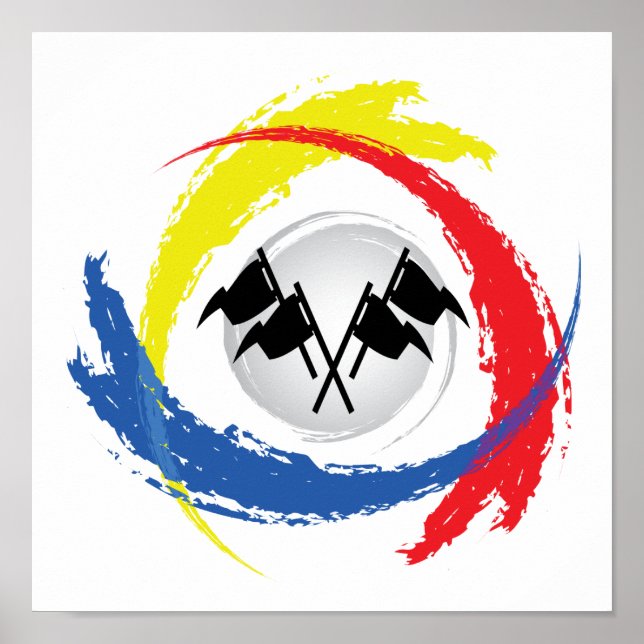 Speed Tricolor Emblem Poster (Front)