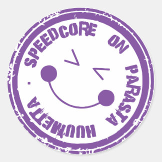 Speedcore on parasta huumetta tarra/sticker classic round sticker