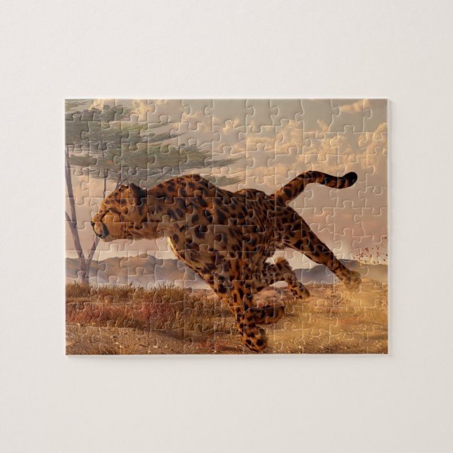 Speeding Cheetah Jigsaw Puzzle (Horizontal)