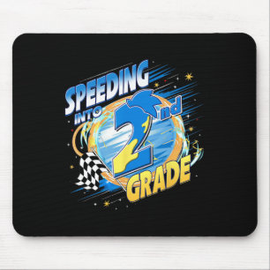 Speeding Into 2nd Grade Back To School Kids Youth  Mouse Pad
