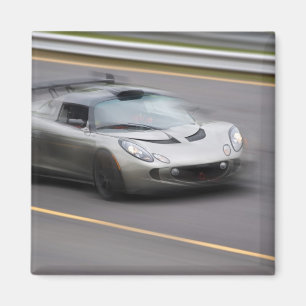 Speeding Sports Car Magnet