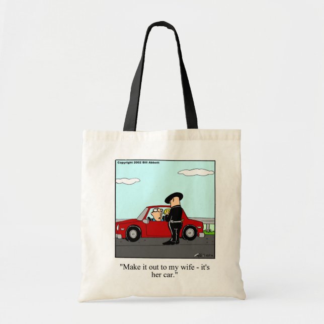 Speeding Ticket/Police Humour Tote Bag (Front)