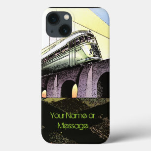 Speeding Train on Bridge (Personalised) iPhone 13 Case