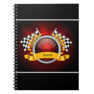 Speedometer Car Racing Themed Notebook