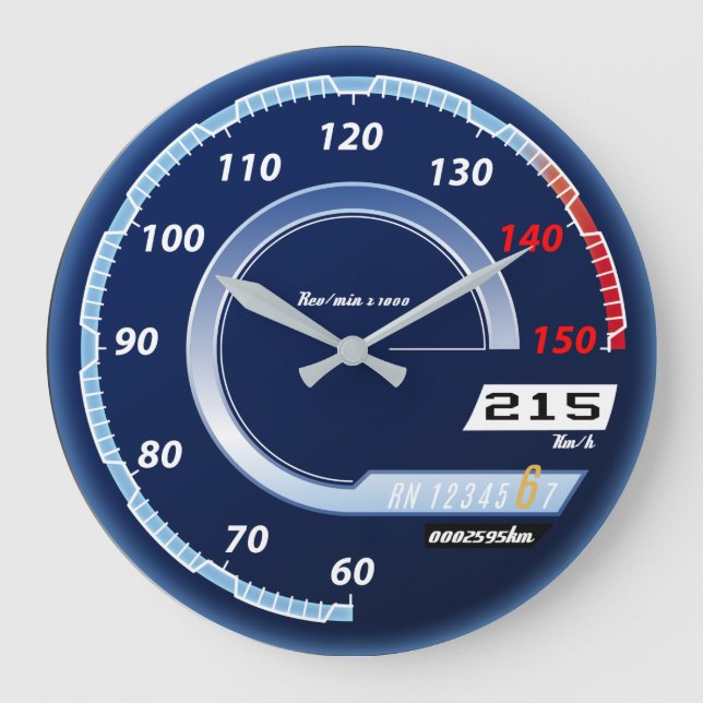 Speedometer Round Wall Clock (Front)