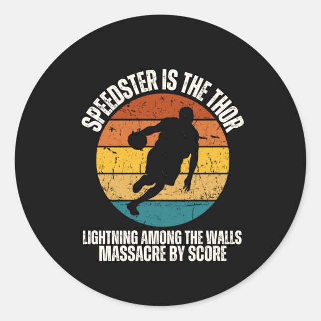 Speedster  classic round sticker (Front)