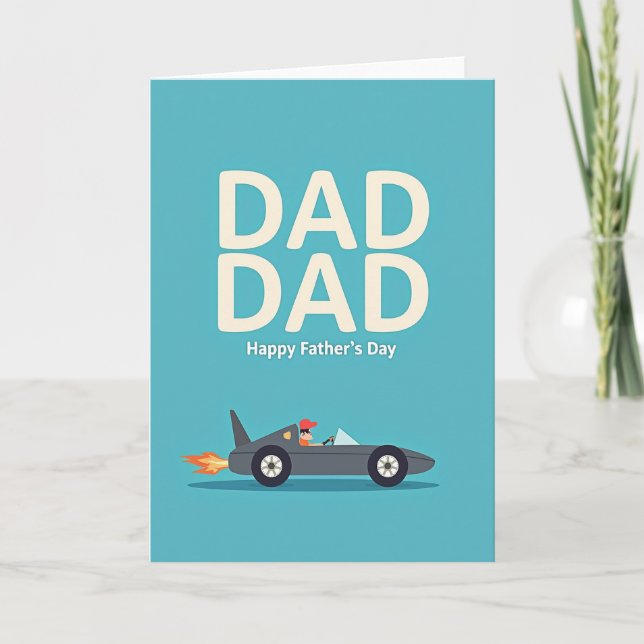 Speedster Dads Day Art Card (Front)