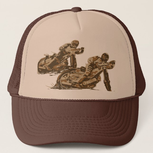 Speedway Motorcycle Racers Trucker Hat (Front)