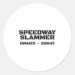 Speedway Slammer. Prison Inmate 47 Costume _1  Classic Round Sticker