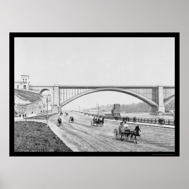 Speedway Washington Bridge Harlem River 1905 Poster (Front)
