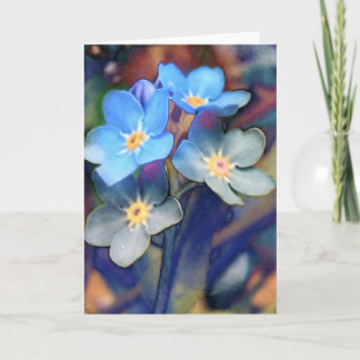 Speedwell, Veronica - A Floral Greeting Card