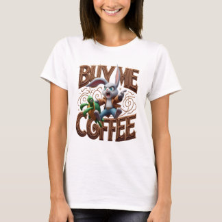 Speedy Bunny Races Turtle Buy Me A Coffee T-Shirt