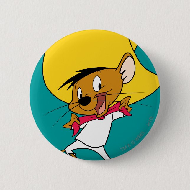 SPEEDY GONZALES™ Bow-Tie 6 Cm Round Badge (Front)
