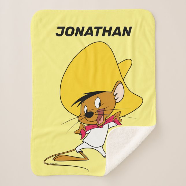 SPEEDY GONZALES™ Bow-Tie Sherpa Blanket (Front)