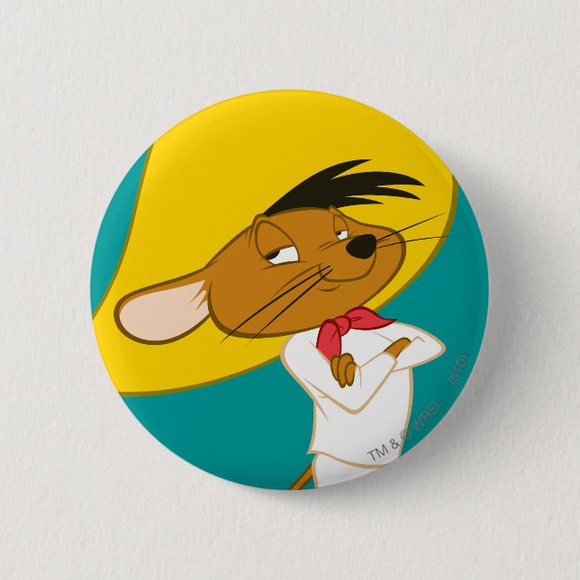 SPEEDY GONZALES™ Confident Colour 6 Cm Round Badge (Front)