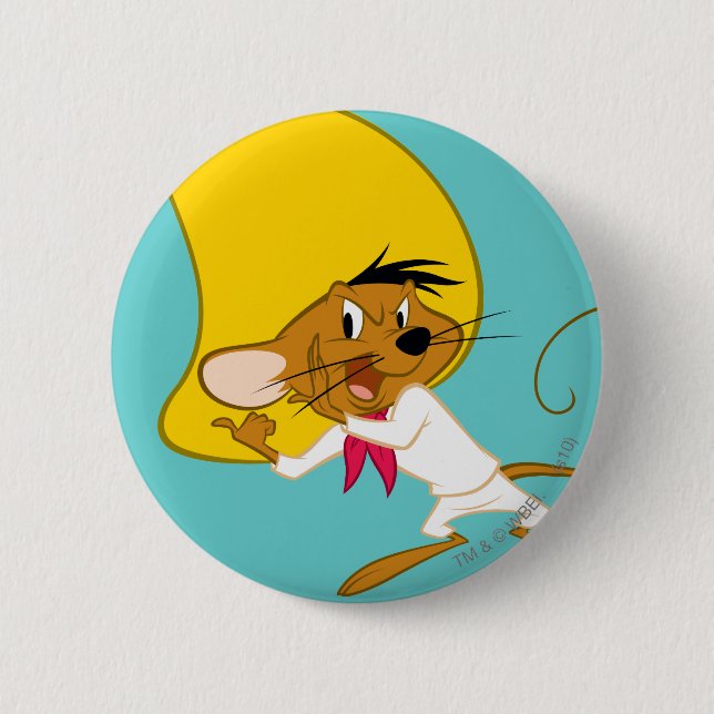 SPEEDY GONZALES™ in Colour 6 Cm Round Badge (Front)