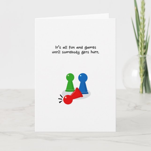 Speedy Recovery, Humourous Fun and Games Card (Front)