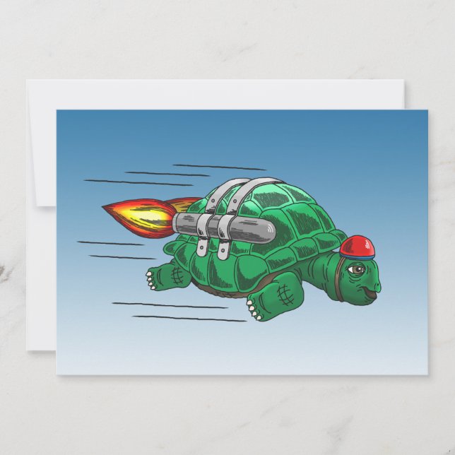 Speedy Rocket Turtle Card (Front)