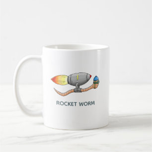 Speedy Rocket Worm Coffee Mug