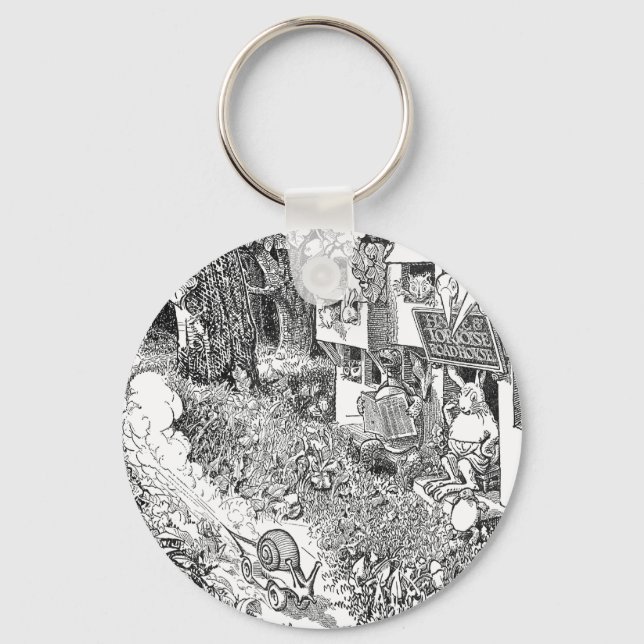 Speedy Snail on Wheels Key Ring (Front)