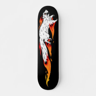 Speedy Squirrel Fiery Flames Skateboard Deck
