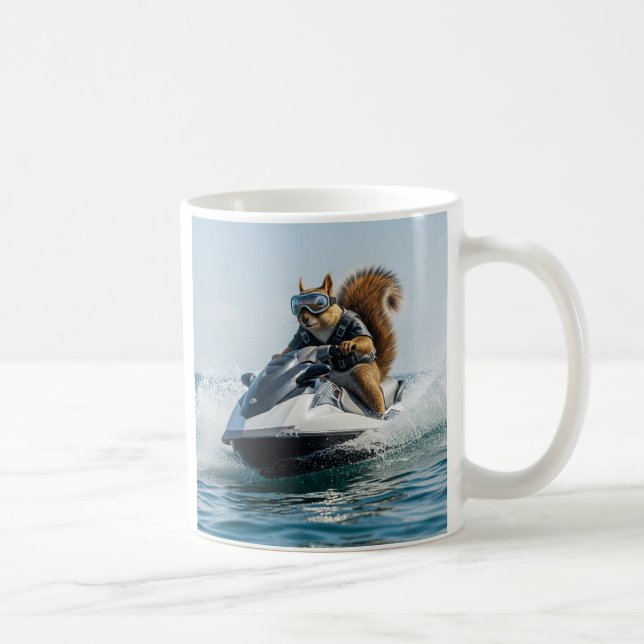 "Speedy Squirrel Jet Sk Coffee Mug (Right)