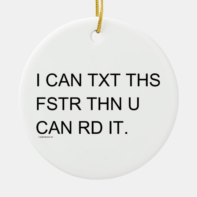 Speedy Texter Ceramic Ornament (Front)