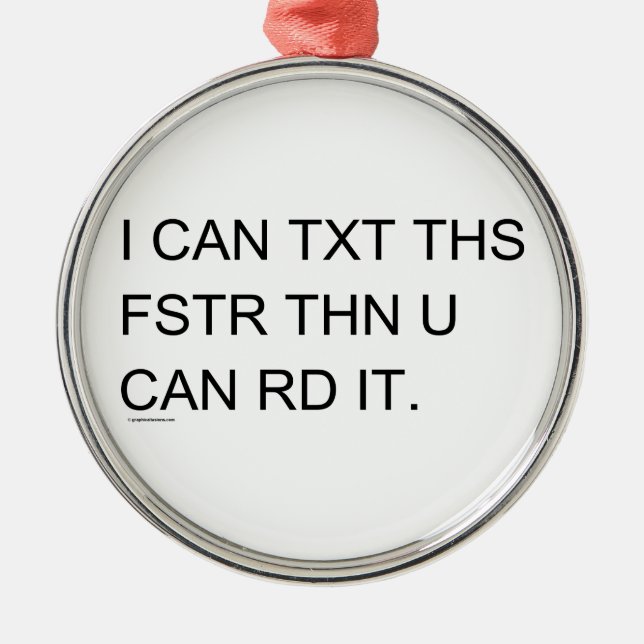 Speedy Texter Metal Ornament (Front)
