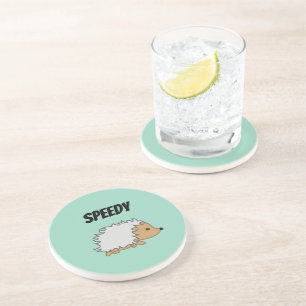 Speedy the Hedgehog, Funny Fast Animal Cartoon Coaster