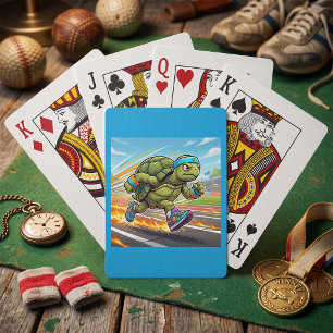 Speedy Turtle Sprinter Athletic Runner Playing Cards