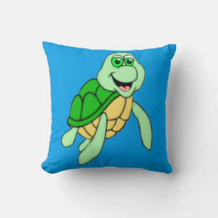 Speedy Turtle Square Pillow