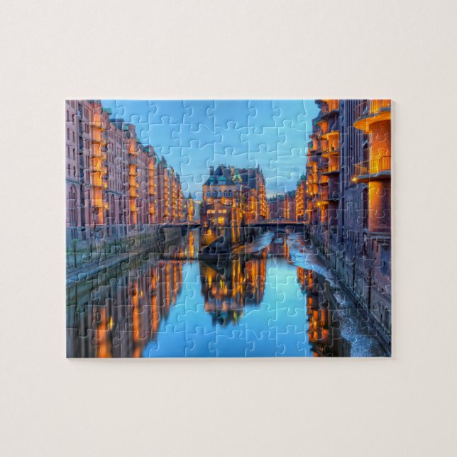 Speicherstadt Warehouses in Hamburg, Germany - HDR Jigsaw Puzzle (Horizontal)