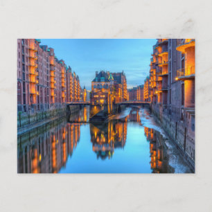 Speicherstadt Warehouses in Hamburg, Germany - HDR Postcard