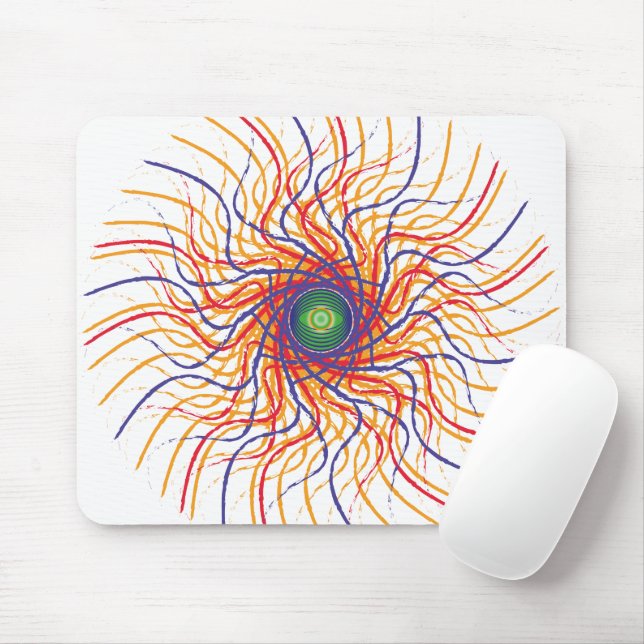 Speider eye / White BG Mousepad (With Mouse)