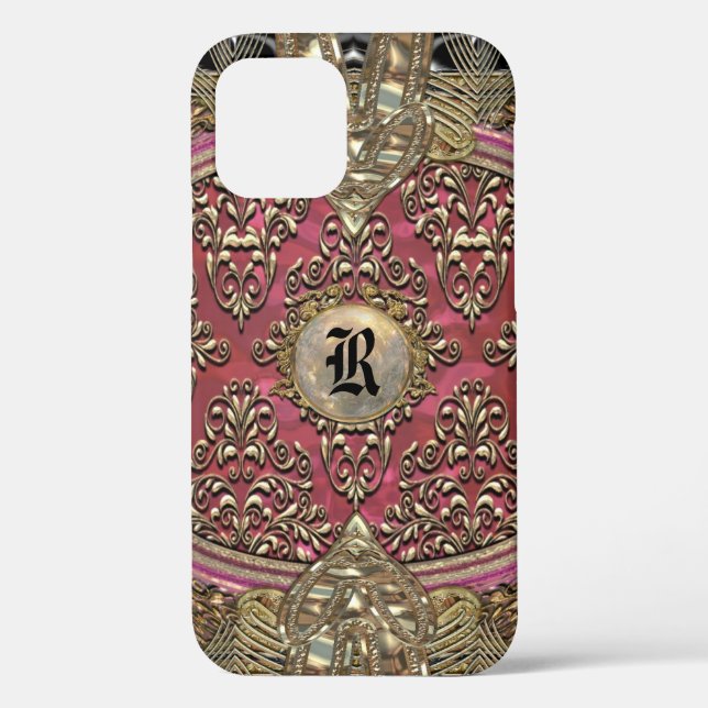 Speigaford Baroque Damask Monogram Case-Mate iPhon iPhone Case (Back)