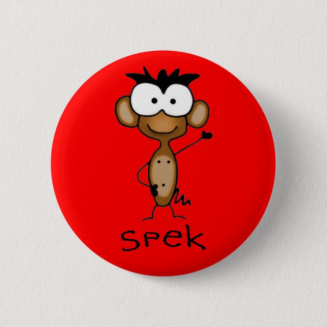 Spek the Monkey Button (Front)
