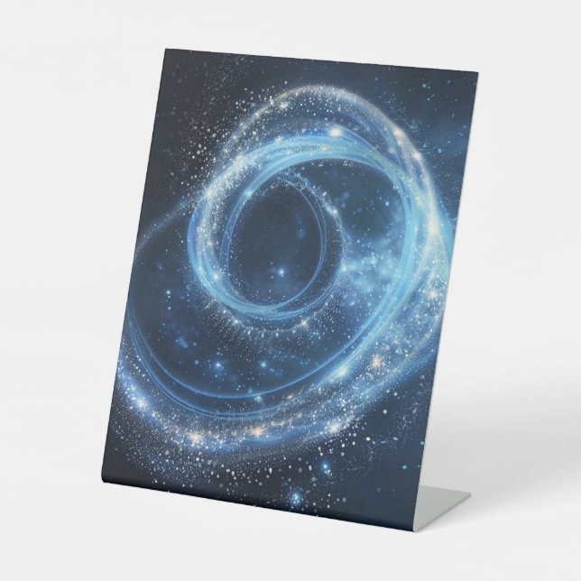 Spell Begins with Breath – Star Trail Sigil Pedestal Sign (Front)