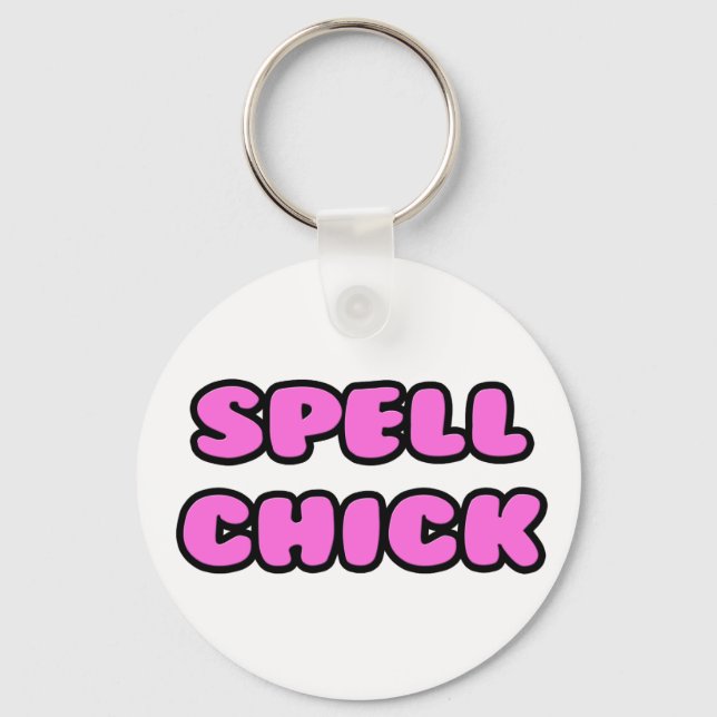 Spell Chick Pink Key Ring (Front)