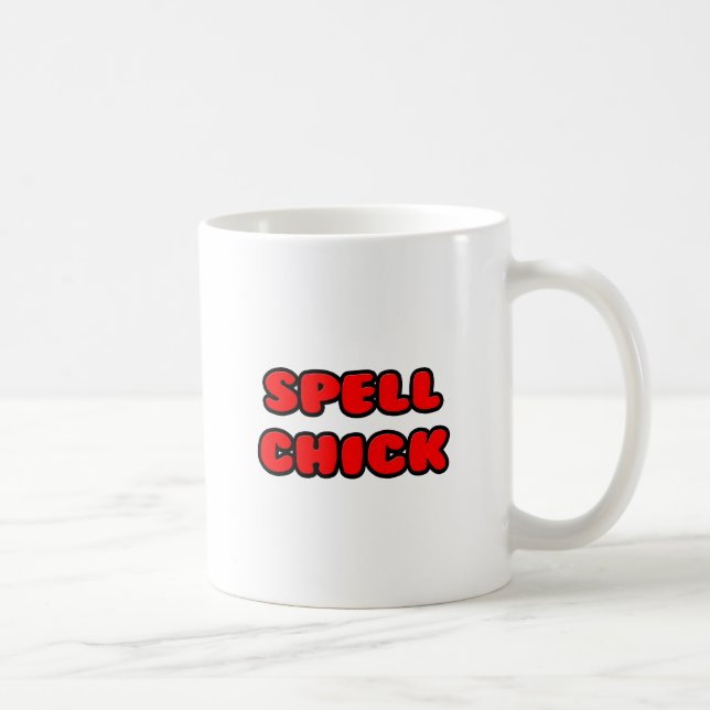 Spell Chick Red Coffee Mug (Right)