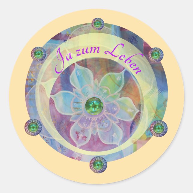 spell - classic round sticker (Front)