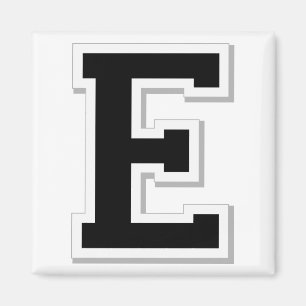 Spell it Out Initial Letter E in Black Magnet