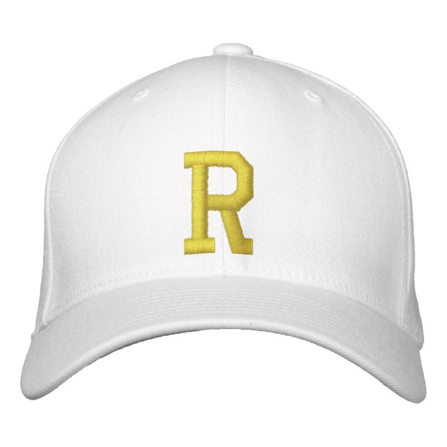 Spell it Out Initial Letter R Ball Cap (Front)