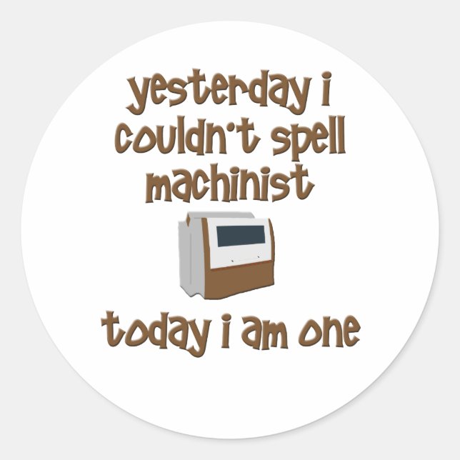 Spell Machinist Classic Round Sticker (Front)