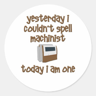 Spell Machinist Classic Round Sticker