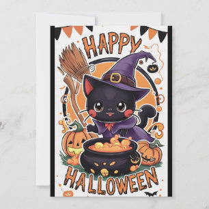 Spell Magical Happy Halloween Holiday Card